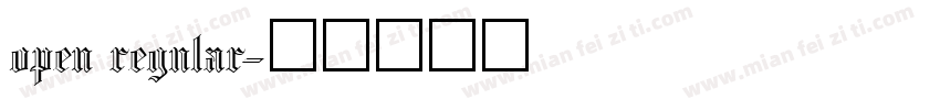 open regular字体转换